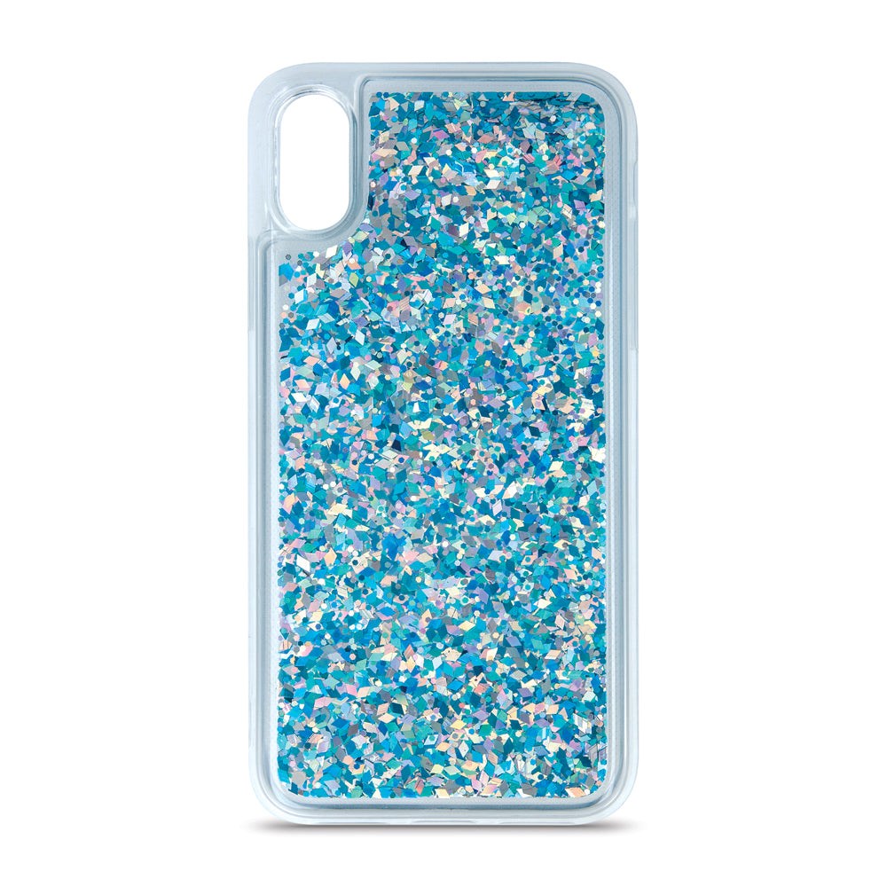 Samsung Galaxy A34 (5G) Transparent Glitter Case - Blue