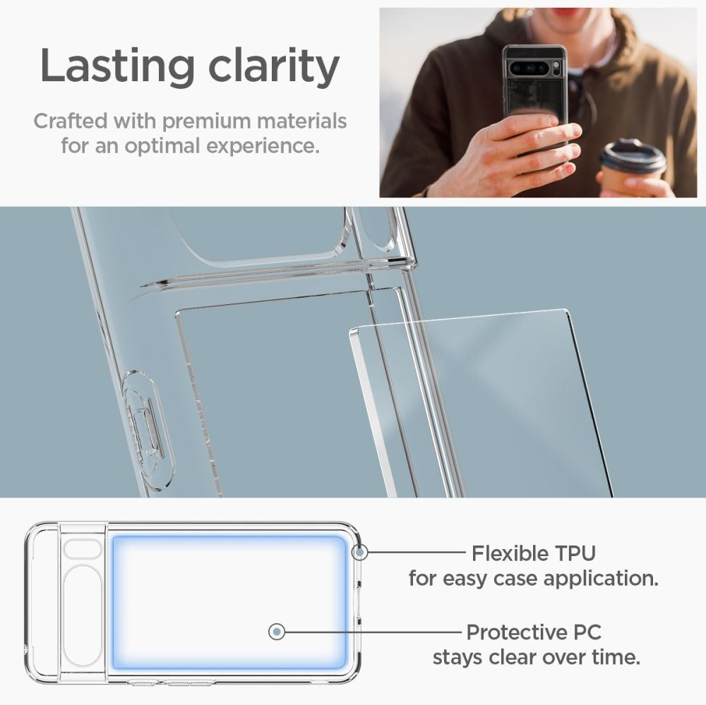 Google Pixel 8 Pro Spigen Ultra Hybrid Case - Transparent