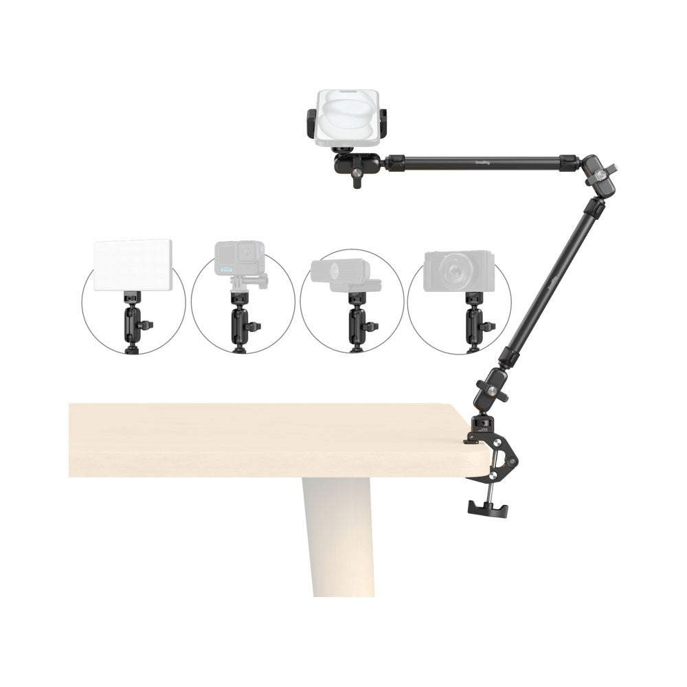 SmallRig 5625 Crab-Shaped Phone Holder for Table - Black