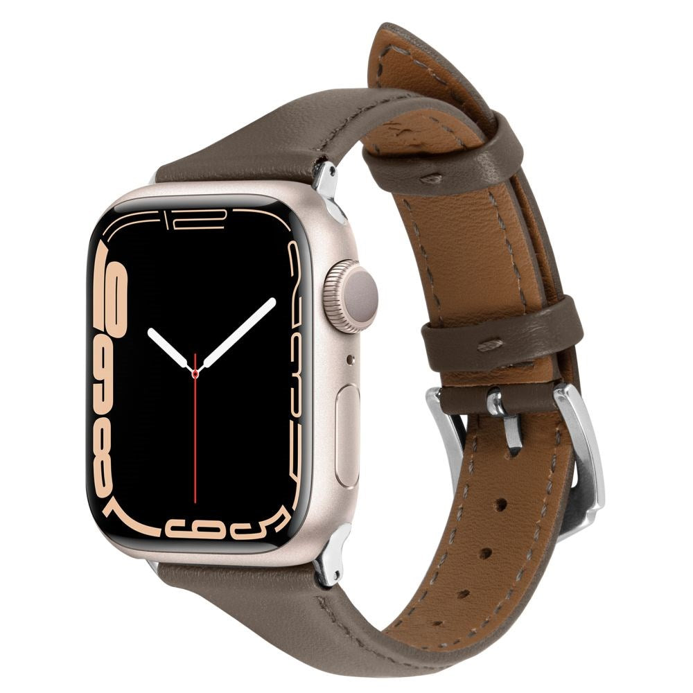 Apple Watch (38/40/SE/41/42mm)  Cyrill Leather Strap - Classic Look - Grey