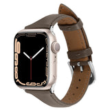 Apple Watch (38/40/SE/41/42mm)  Cyrill Leather Strap - Classic Look - Grey