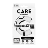 CARE by PanzerGlass iPhone 15 FLAGSHIP Urban Combat Case - MagSafe Compatible - Transparent / Black