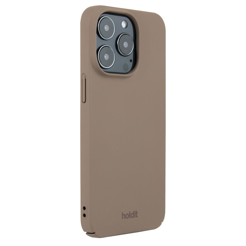 Holdit iPhone 15 Pro Slim Plastic Case - Mocha Brown