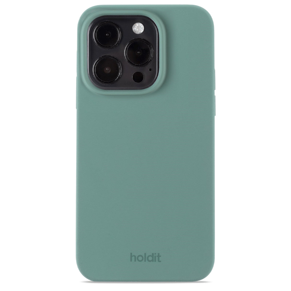 Holdit iPhone 15 Pro Soft Touch Silicone Case - Moss Green