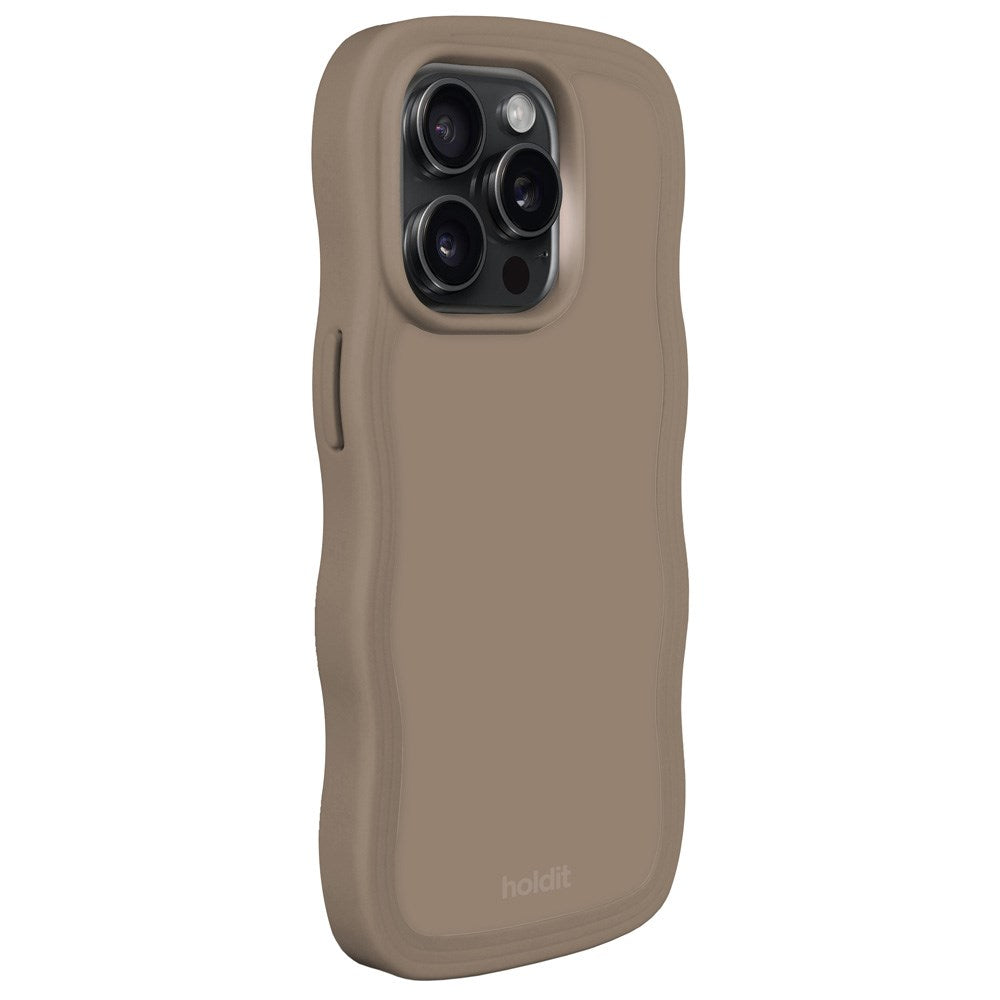 Holdit iPhone 15 Pro Max Wavy Case - Mocha Brown