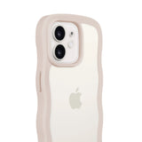 Holdit iPhone 12 / 12 Pro Wavy Case - Light Beige / Transparent