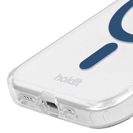 Holdit iPhone 15 Pro MagSafe Case - Transparent / Denim Blue