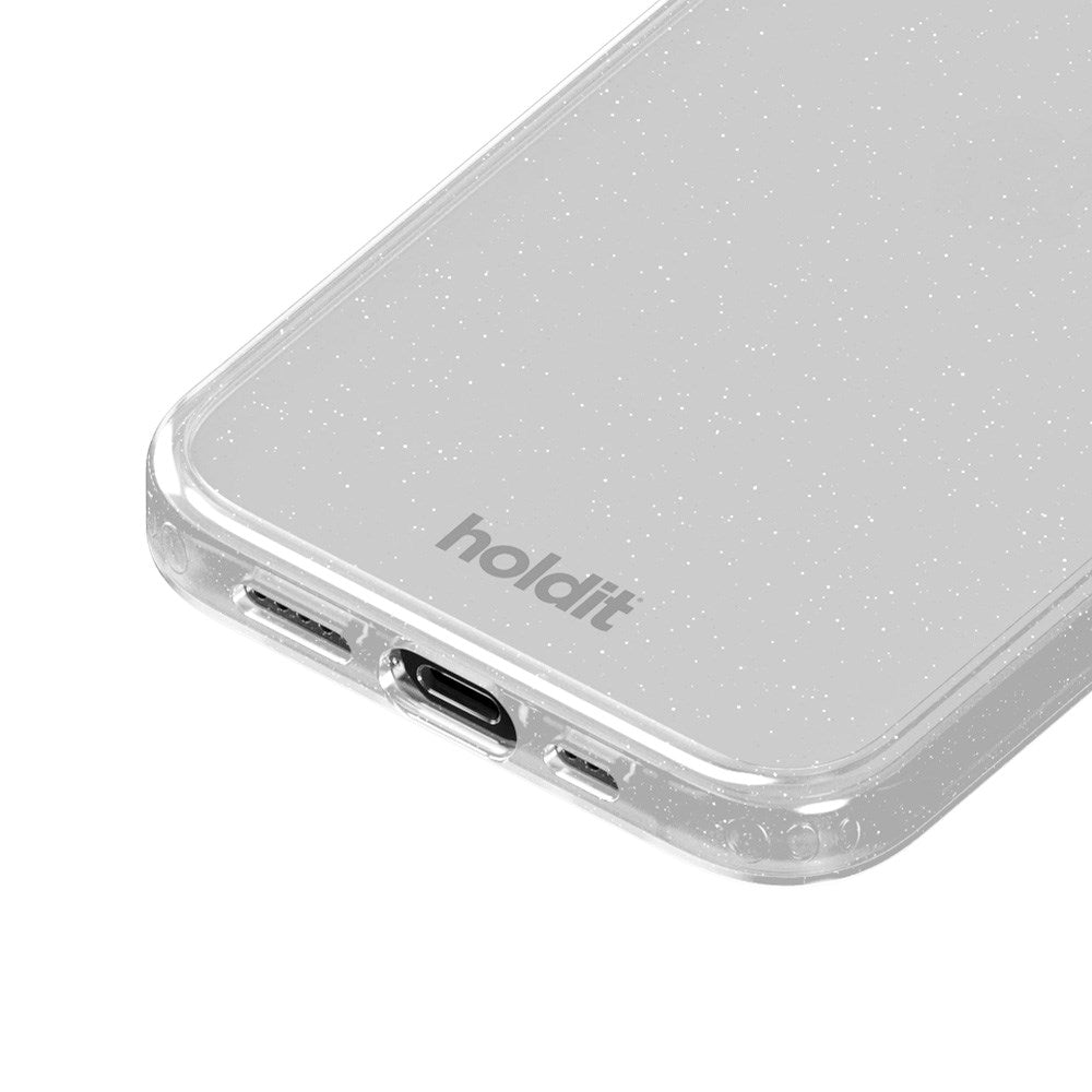 Holdit iPhone 12 / 12 Pro Glitter Case - White