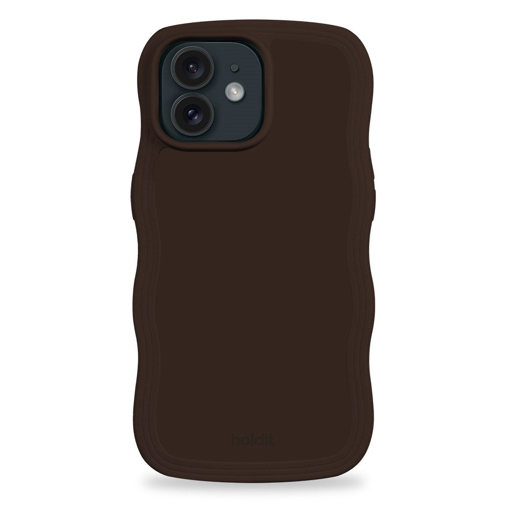 Holdit iPhone 12 / 12 Pro Wavy Cover - Chocolate