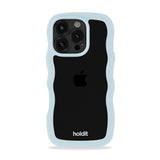 Holdit iPhone 16 Pro Max Wavy Case - Mineral Blue / Transparent