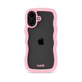 Holdit iPhone 17 Wavy Case - Pink / Transparent