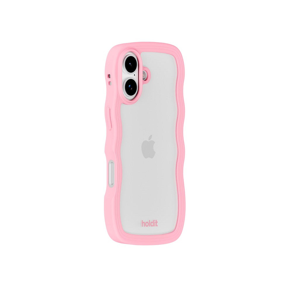 Holdit iPhone 17 Wavy Case - Pink / Transparent