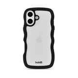 Holdit iPhone 17 Wavy Case - Black / Transparent