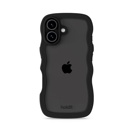Holdit iPhone 17 Wavy Case - Black / Transparent