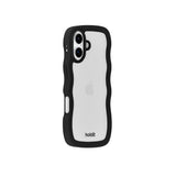 Holdit iPhone 17 Wavy Case - Black / Transparent