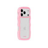 Holdit iPhone 17 Pro Wavy Case - Pink / Transparent