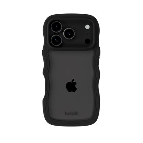 Holdit iPhone 17 Pro Wavy Case - Black / Transparent