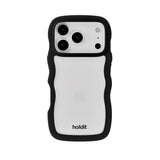Holdit iPhone 17 Pro Max Wavy Case - Black / Transparent