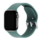 Apple Watch (38/40/SE/41/42mm) Holdit Silicone Watch Strap with Metal Buckle - Moss Green