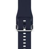 Apple Watch (38/40/SE/41/42mm) Holdit Silicone Watch Strap with Metal Buckle - Navy Blue