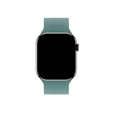Apple Watch (42/44/SE/45/46/49mm) Holdit Silicone Watch Strap with Metal Buckle - Moss Green