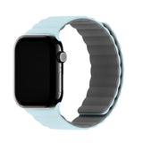 Apple Watch (38/40/SE/41/42mm) Holdit Silicone Magnet Watch Strap - Grey / Blue