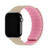 Apple Watch (38/40/SE/41/42mm) Holdit Silicone Magnet Watch Strap - Pink / Beige