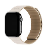 Apple Watch (38/40/SE/41/42mm) Holdit Silicone Magnet Watch Strap - Light Beige / Beige