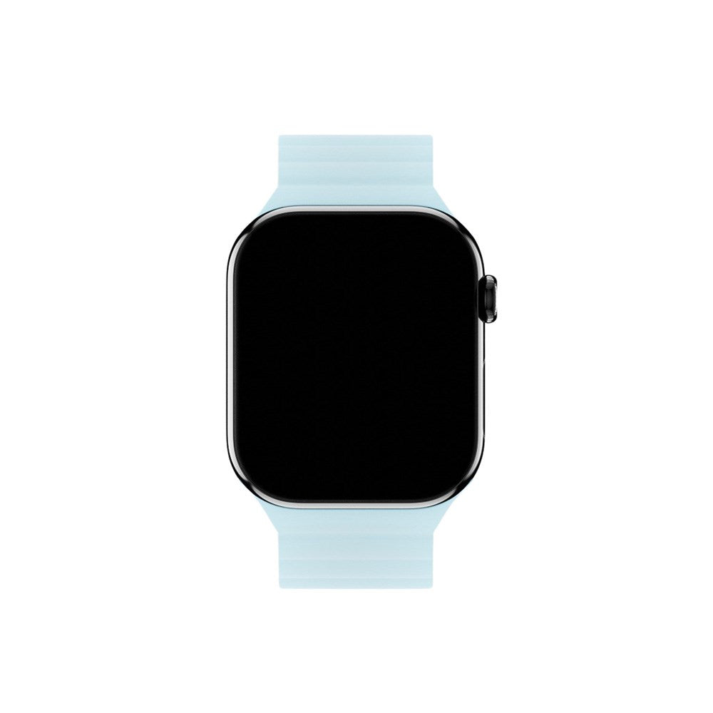 Apple Watch (42/44/SE/45/46/49mm) Holdit Silicone Magnet Watch Strap - Grey / Blue