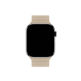 Apple Watch (42/44/SE/45/46/49mm) Holdit Silicone Magnet Watch Strap - Light Beige / Beige