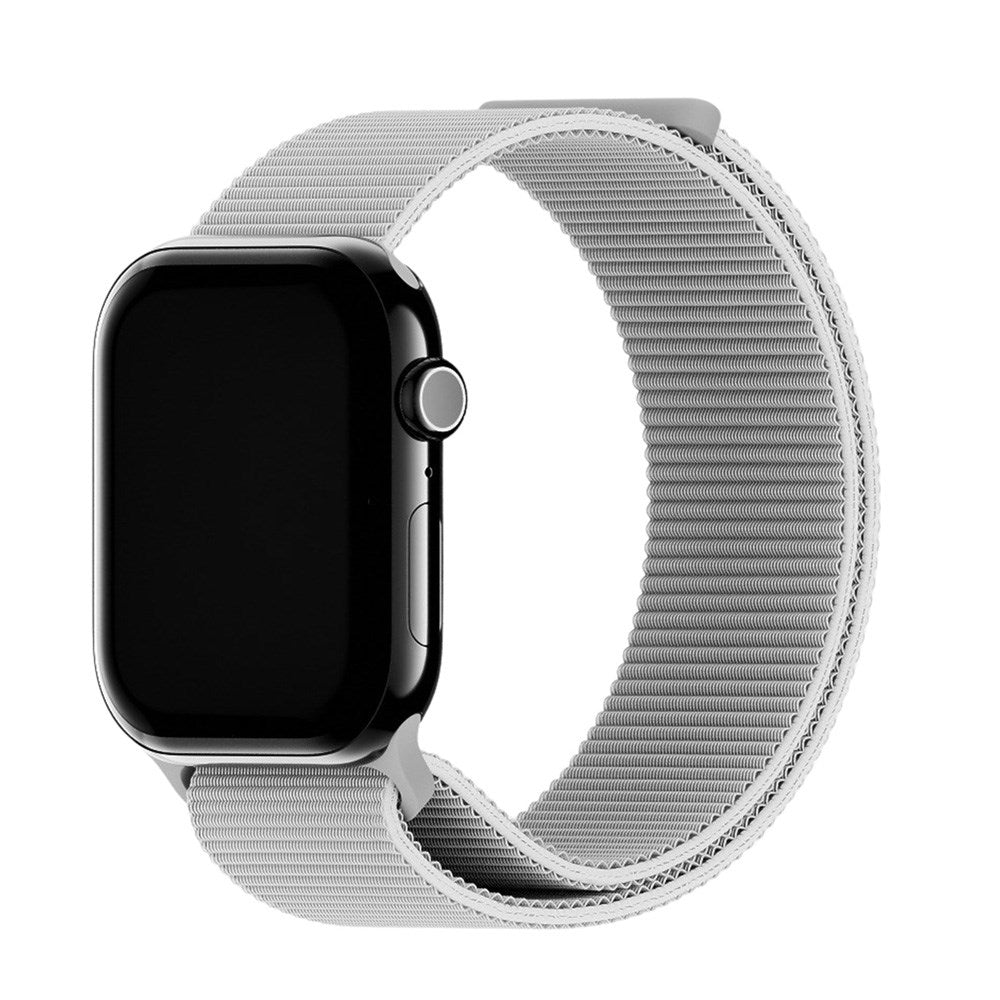 Apple Watch (38/40/SE/41/42mm) Holdit Nylon Watch Strap with Velcro Closure - Grey