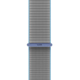 Apple Watch (38/40/SE/41/42mm) Holdit Nylon Watch Strap with Velcro Closure - Grey / Blue