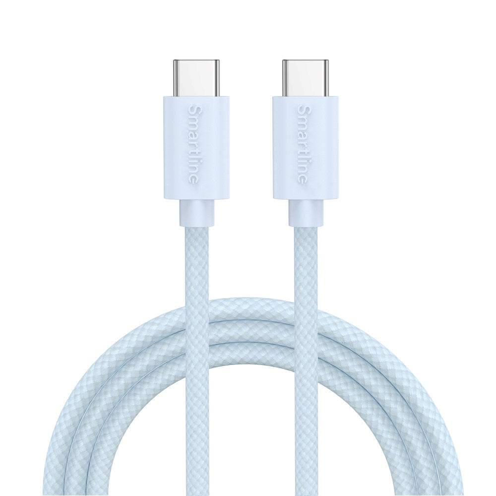 Smartline (60W) USB-C to USB-C Braidy Cable 2m - Light Blue