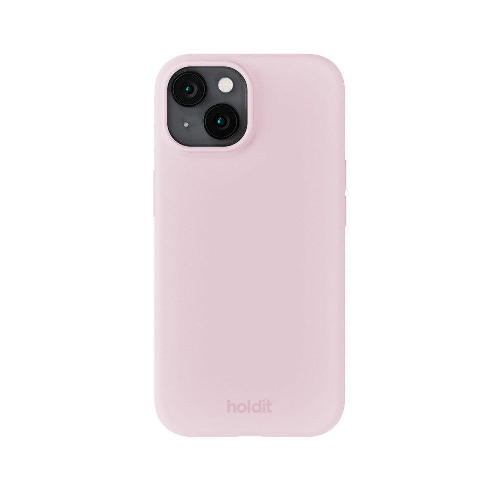 Holdit iPhone 15 Soft Touch Silikone Case - Pale Pink