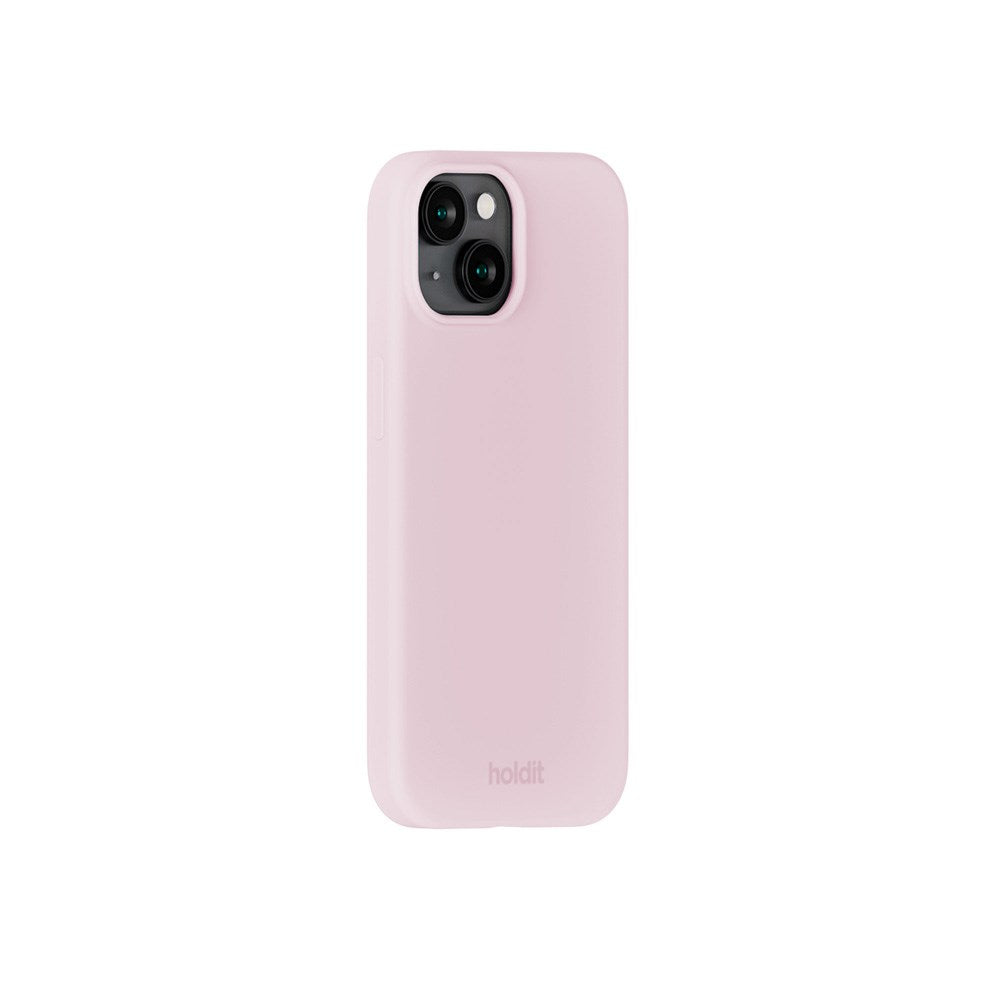 Holdit iPhone 15 Soft Touch Silikone Case - Pale Pink
