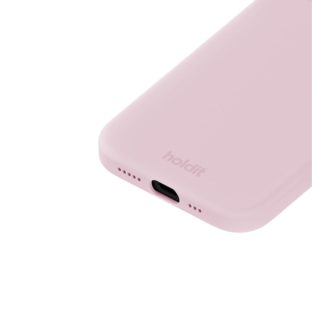 Holdit iPhone 15 Soft Touch Silikone Case - Pale Pink
