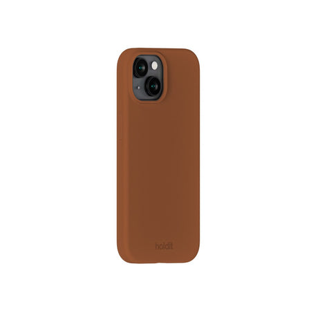 Holdit iPhone 15 Soft Touch Silikone Case - Almond Brown