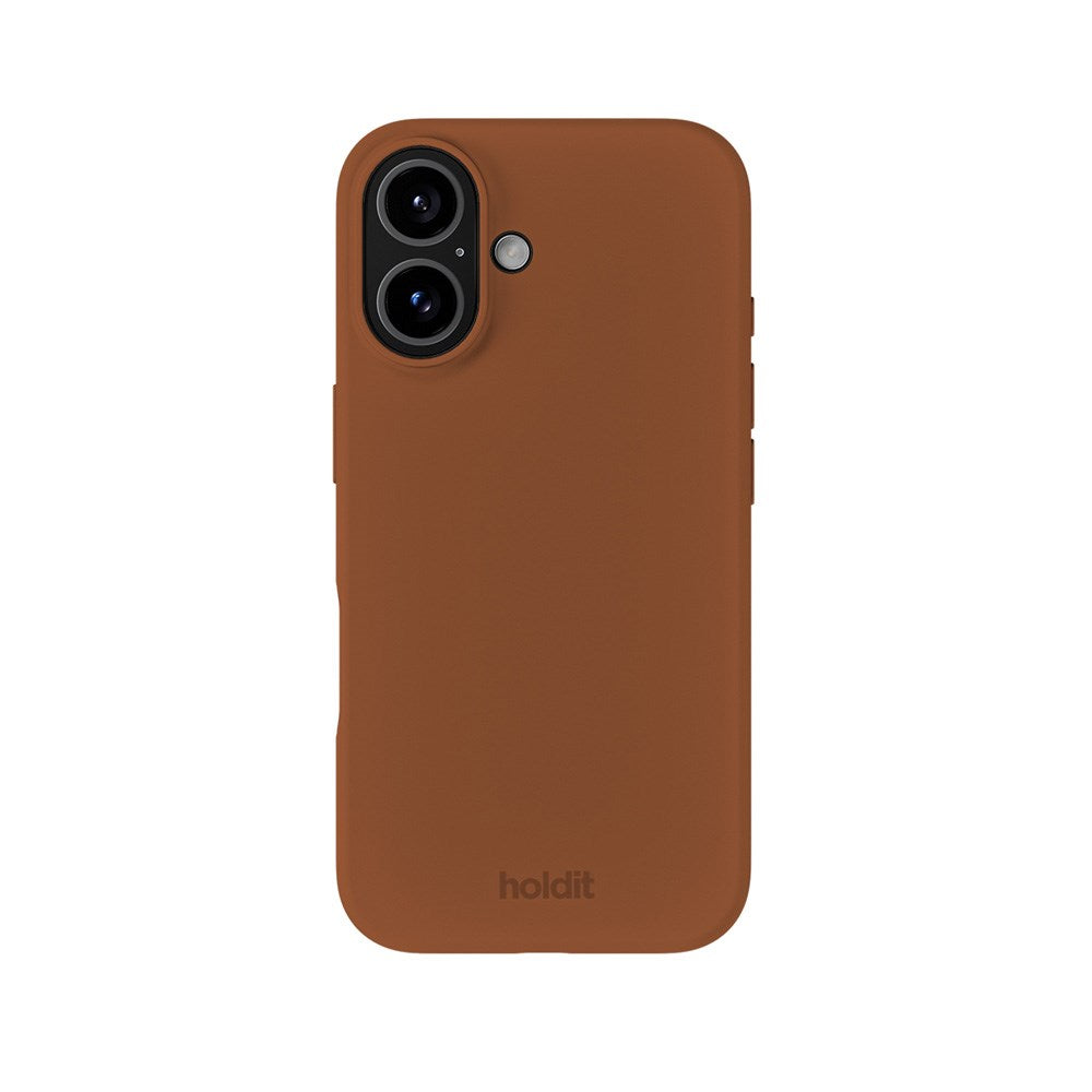 Holdit iPhone 16 Soft Touch Silikone Case - Almond Brown