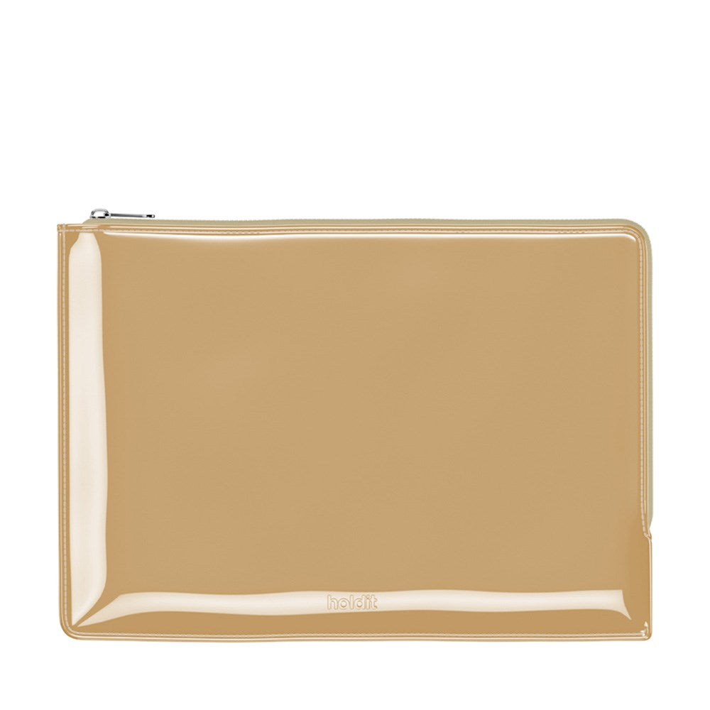Holdit Patent Leather Sleeve for MacBook / Laptop 14" (34.2 x 24.2cm) - Beige