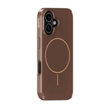 Holdit iPhone 16 Mono Case - MagSafe Compatible - Chocolate / Beige