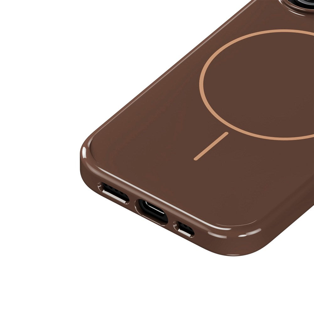 Holdit iPhone 16 Mono Case - MagSafe Compatible - Chocolate / Beige