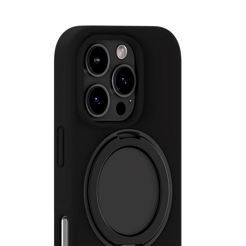 iPhone 16 Pro Holdit Silicone Stand Case - Black
