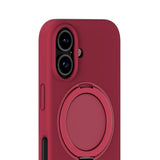 iPhone 16 Holdit Silicone Stand Case - Red Velvet
