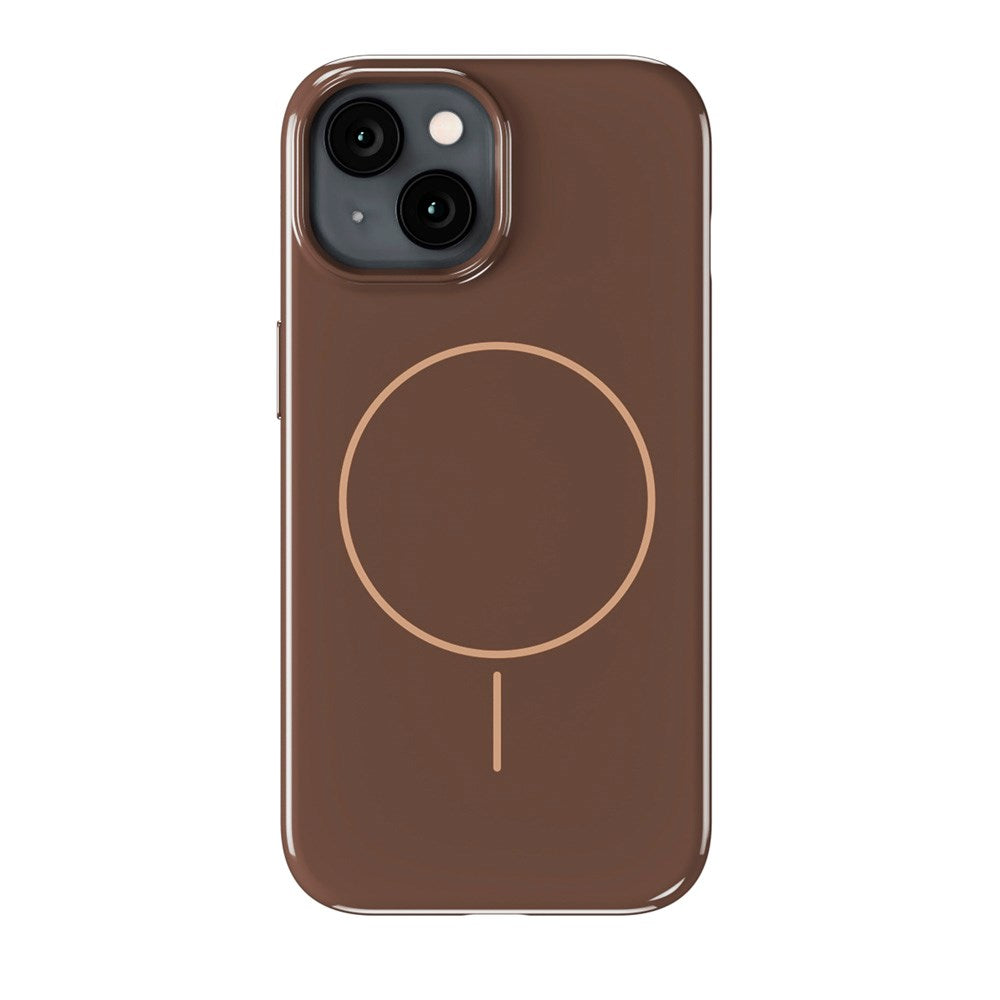 Holdit iPhone 16e / 15 / 14 / 13 Mono Case - MagSafe Compatible - Chocolate / Beige