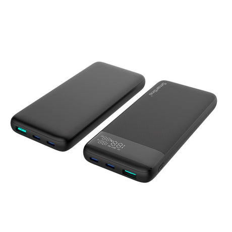 Smartline 10.000mAh Powerbank with PD / QC3.0 & LED-Display - Black
