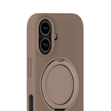 iPhone 16 Holdit Silicone Stand Case - Mocha Brown