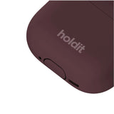 Apple AirPods (5. & 4. Gen.) Holdit Silicone Case with Carabiner - Bordeaux