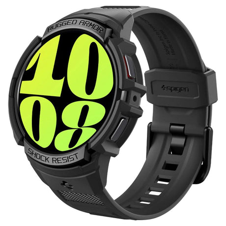 Samsung Galaxy Watch 6 (44mm) SPIGEN Rugged Armor Pro Case - Plastic Case w. Strap - Matte Black