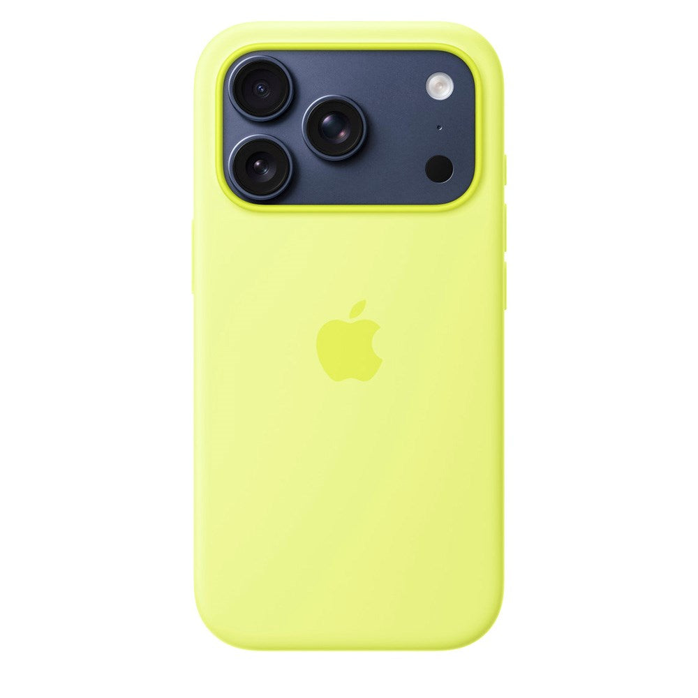 Original Apple iPhone 17 Pro Silicone Case - MagSafe Compatible - Neon Yellow (MGFF4ZM/A)