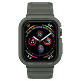 Spigen Rugged Armor Apple Watch SE / 6 / 5 / 4 (44mm) Rubber Case & Strap - Green